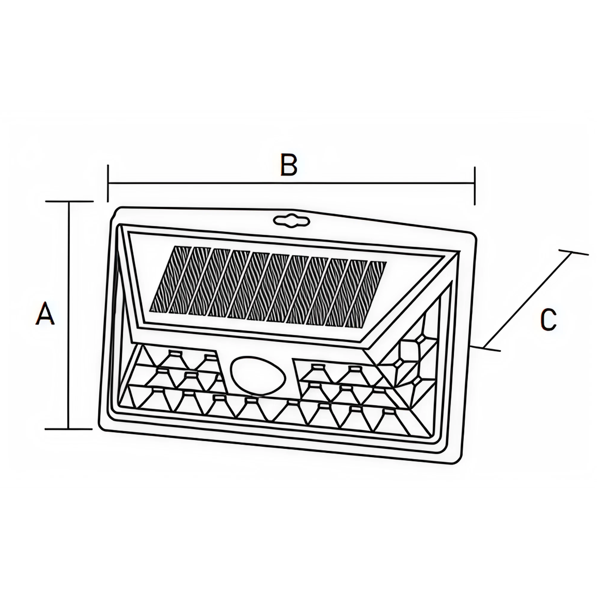 Dimensión aplique solar a muro