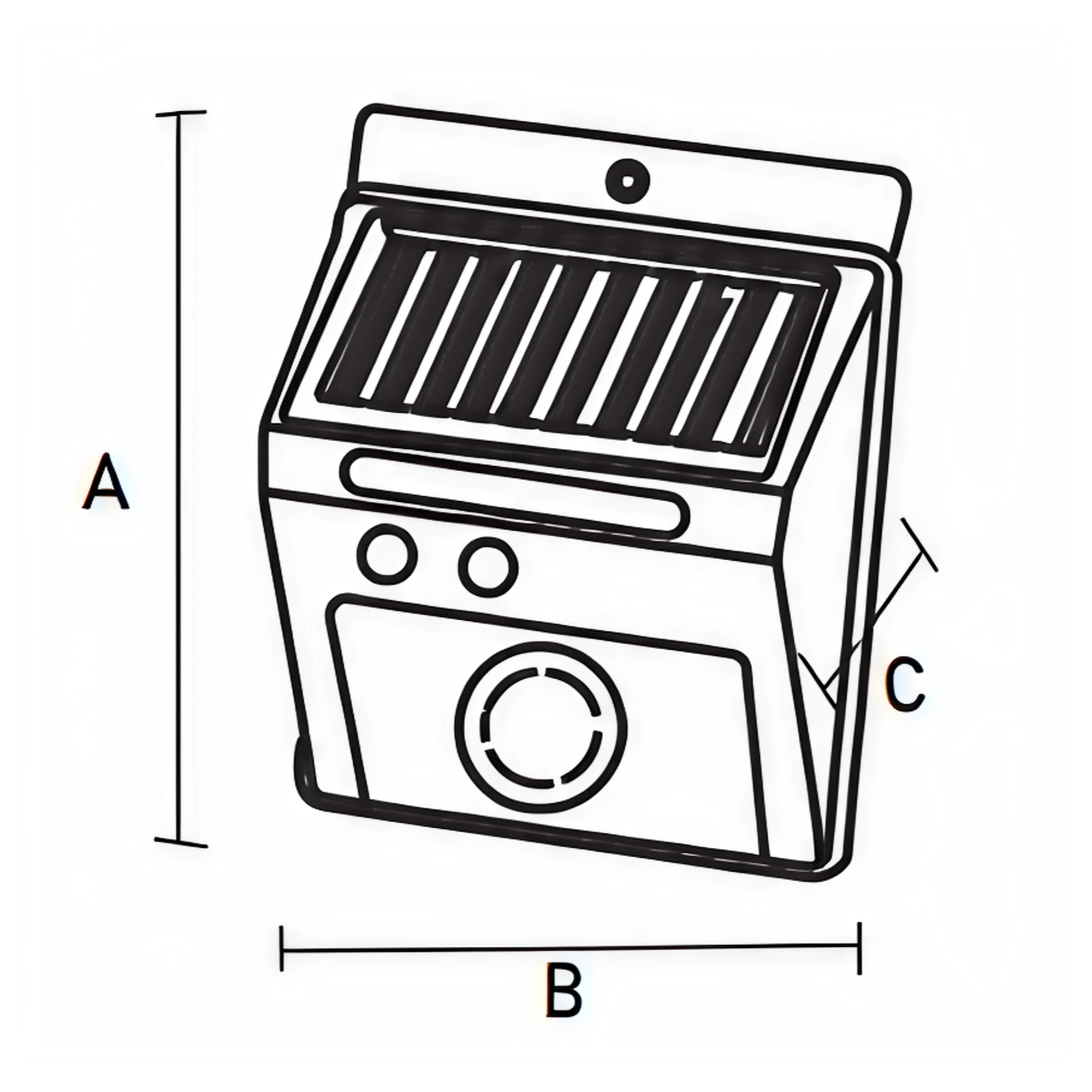Dimensión aplique solar a muro