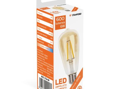 AMPOLLETA LED VINTAGE 6W 2500K E27