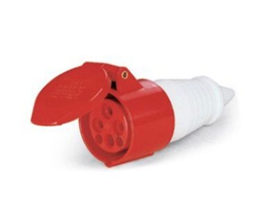 ENCHUFE INDUSTRIAL HEMBRA VOLANTE IP44 32A 3P+T 380V 6H ROJO