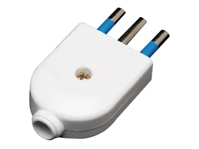 ENCHUFE MACHO 10A 250V BLANCO