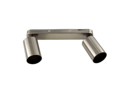 LAMPARA TECHO 2 LUCES GU-10 (NIQUELADO)