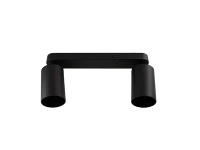 LAMPARA TECHO 2 LUCES GU-10 (NEGRO)