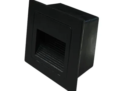APLIQUE EMBUTIDO A MURO MK-690L 3W IP54 3000K 220V NEGRO